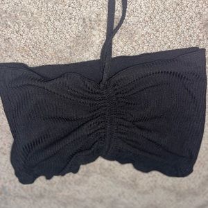 Scrunched crop top, tube top